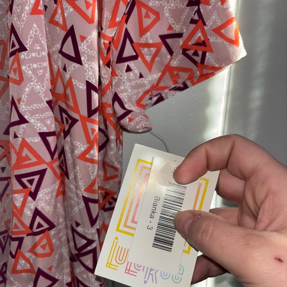 LuLaRoe KIDS Colorful Geometric Pattern Kimono - Picture 2 of 5